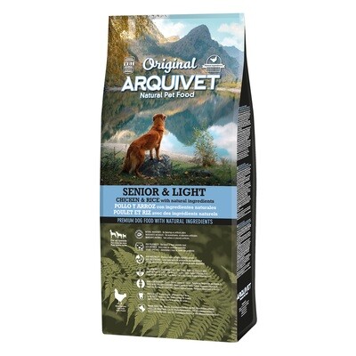Arquivet-Original - Senior & Light - Pienso para perros adultos - Pollo y arroz - 12 Kg