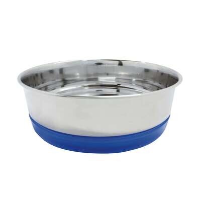 Comedero de acero inoxidable fondo Azul Fiesta 17 cm