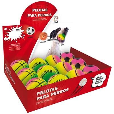 Expositor de pelotas fluorescentes 6 cm