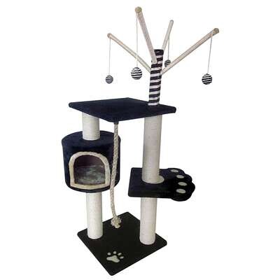 Rascador MARINE grande con m�ltiples juguetes 40x40x125 cm