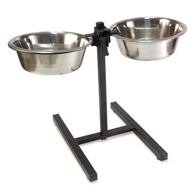 Soporte inoxidable para 2 comederos - 2,80 L