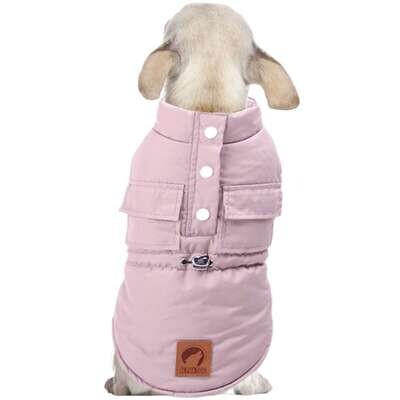 Abrigo fruncido rosa de ALPHA DOG 30 cm