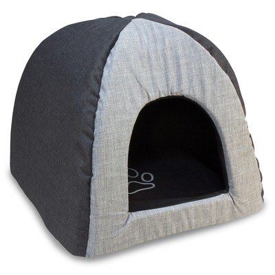 Iglu Negra y Gris con huella 45x45x40 cm