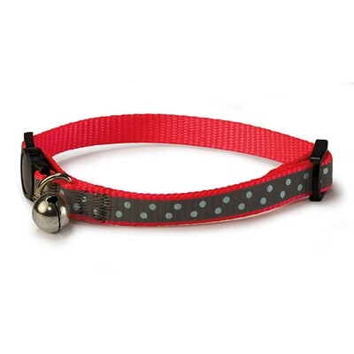 Collar gato reflectante rojo