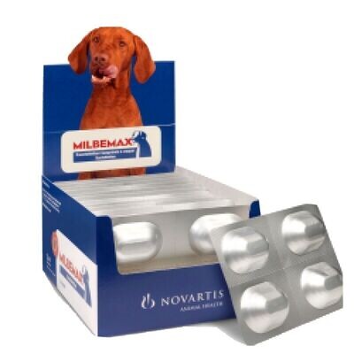 MILBEMAX  PARA PERROS DE 5 KG A 25KG 8 COMPRIMIDOS