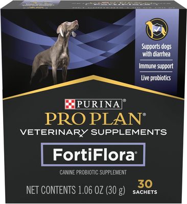 Purina Canino Dieta Veterinarias sabor Hígado Fortiflora en liquido para machos 30 Bolsitas Por Caja