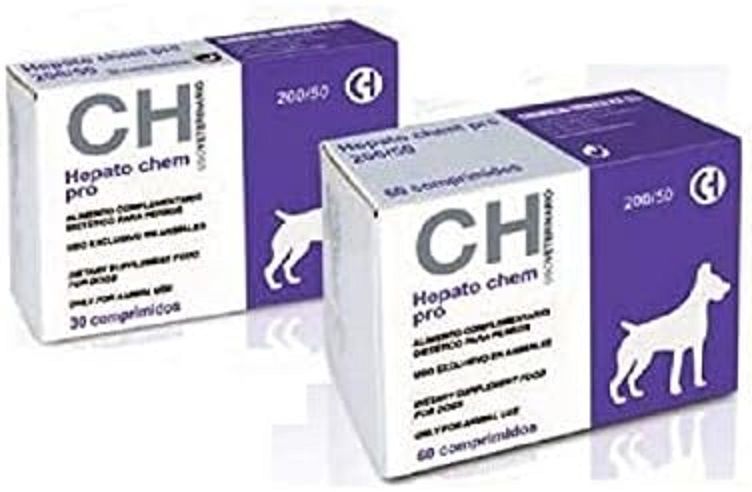 Hepato Chem Pro 200/50 para Perros con insuficiencia hepática 60 Comprimidos