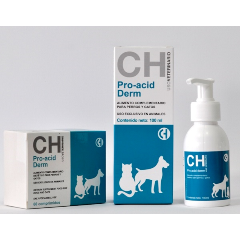 Chemical Pro Acid Derm para la caída de Pelo en Perros y Gatos -100 ML