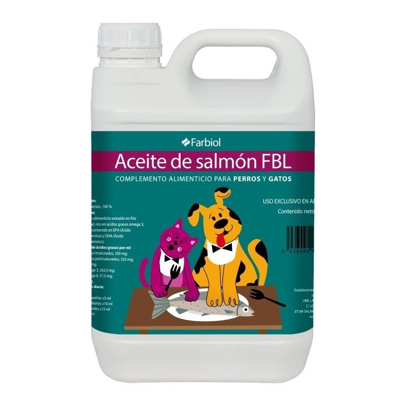 ACEITE DE SALMÓN FBL PARA PERROS Y GATOS 5 LITROS