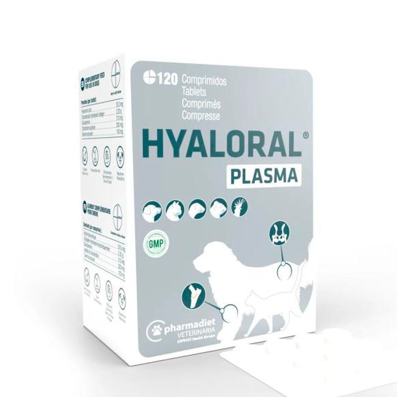 Hyaloral Plasma Comprimidos para Perros y Gatos 120 COMPRIMIDOS