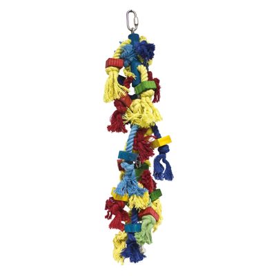 Juguete de madera multicolor con �rbol y campana para p�jaros 38 cm