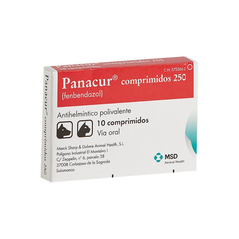 PANACUR PERROS GATOS 10 COMPRIMIDOS 250 MG PANACUR PERROS GATOS 10 COMPRIMIDOS 250 MG