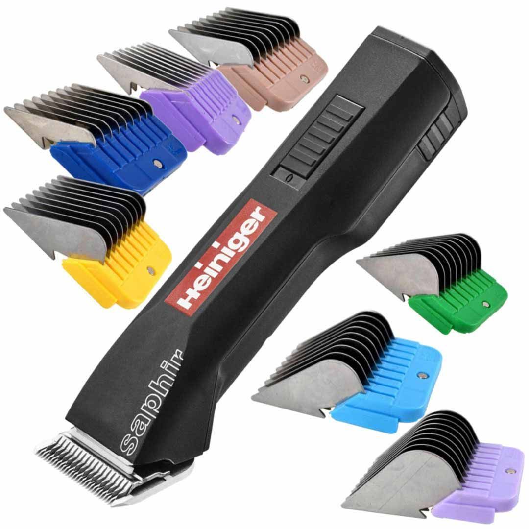 Cortapelos Heiniger Saphir Basic inalámbrica + cuchilla + 7 peines