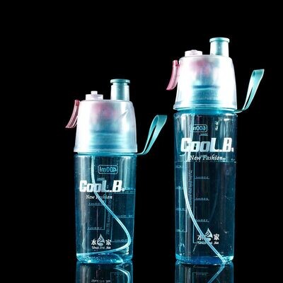 Sports Plastic Spray Water Bottle Water Bottle Outdoor Cooling Water Bottle Creative Gift New Strange Cup