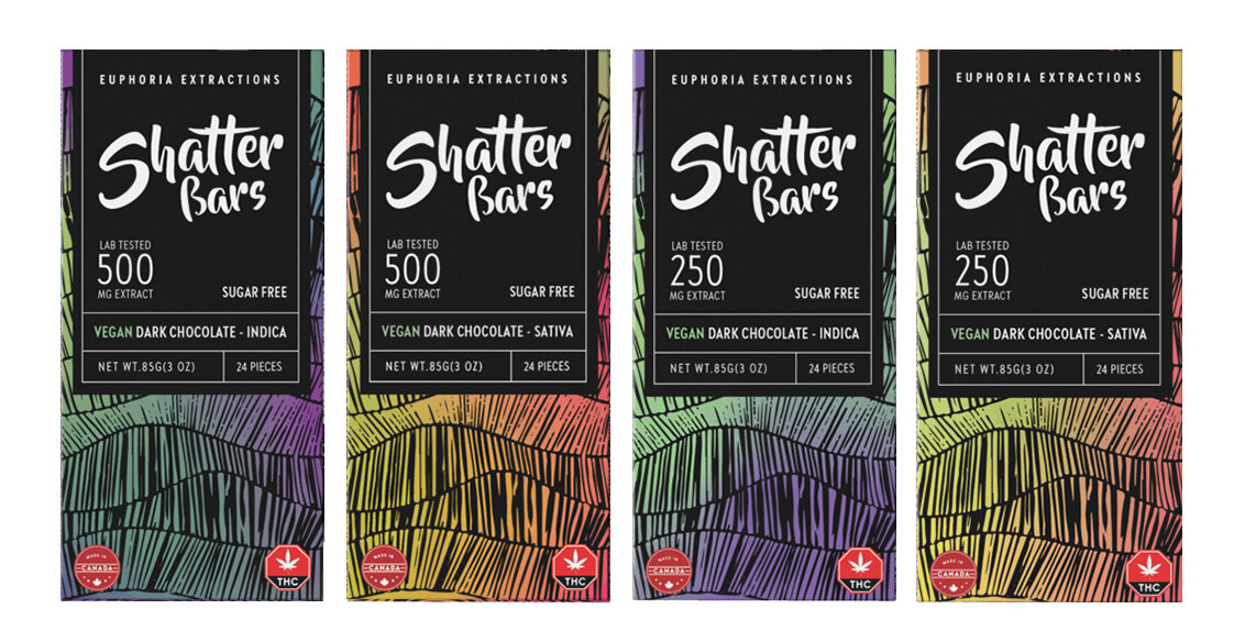 Euphoria Extractions Dark Chocolate Vegan Shatter Bar