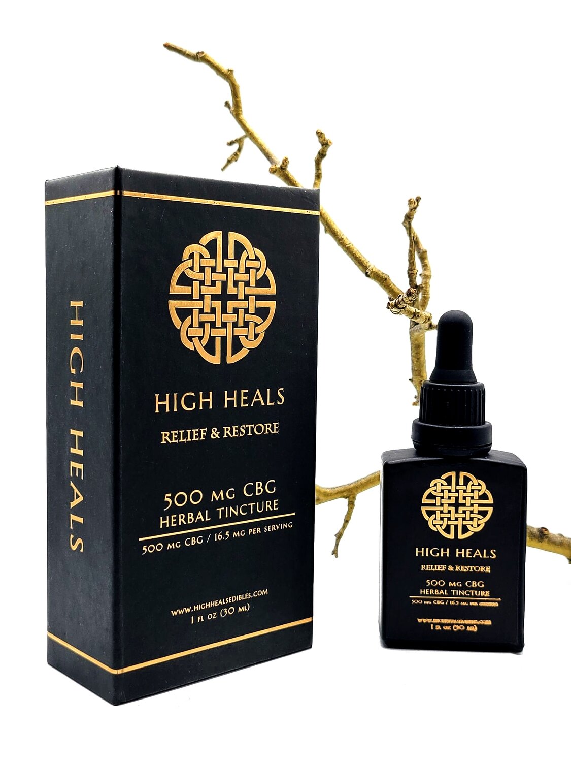 High Heals Edibles - 500 MG - CBG Relief and Restore Tincture