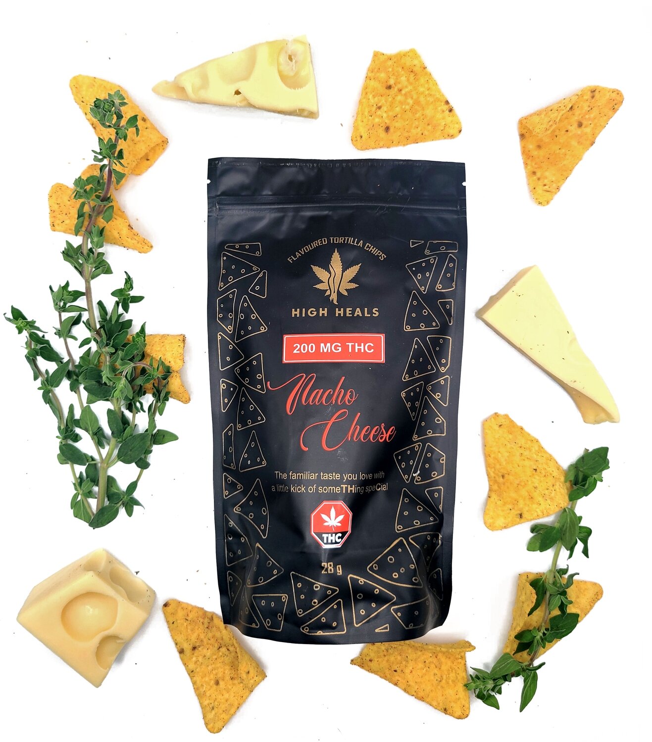 High Heals Edibles THC Chips - Nacho Cheese