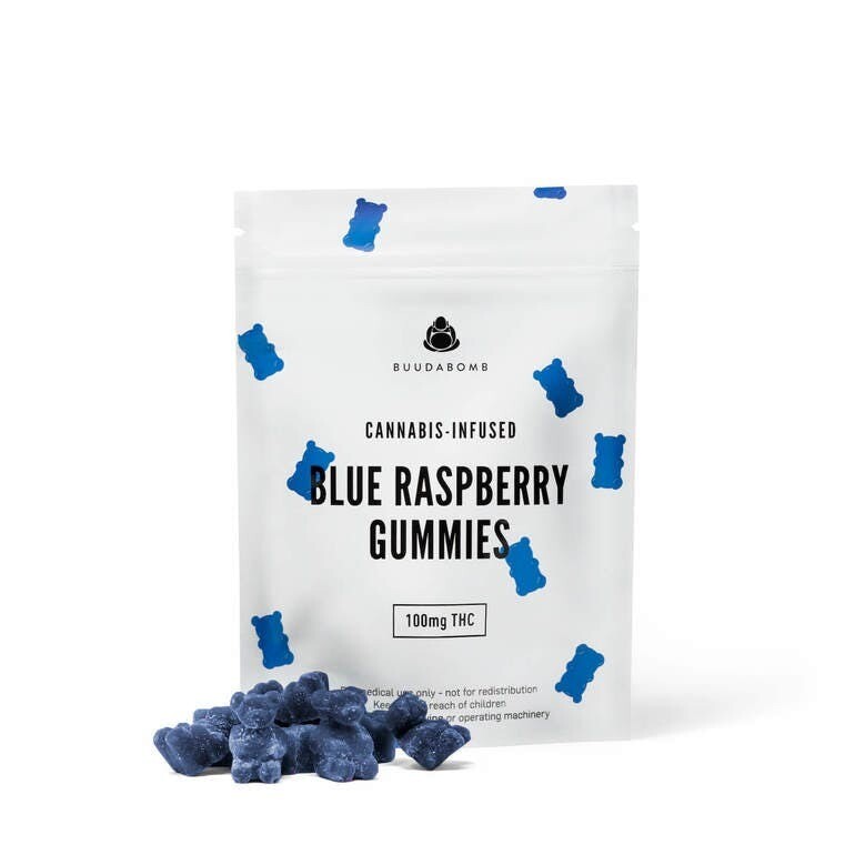 BuudaBomb Gummies - 100mg THC, Flavour: Blue Raspberry