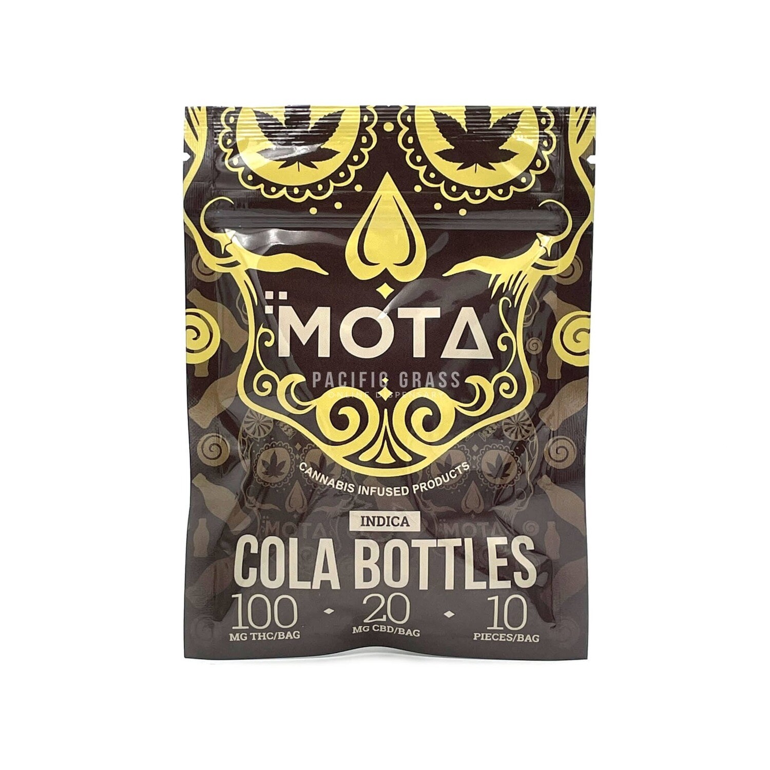 Mota Cola Bottles 100 MG THC 20 MG CBD, Strain: Indica