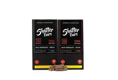 Euphoria Extractions 1200MG Milk Chocolate Shatter Bar