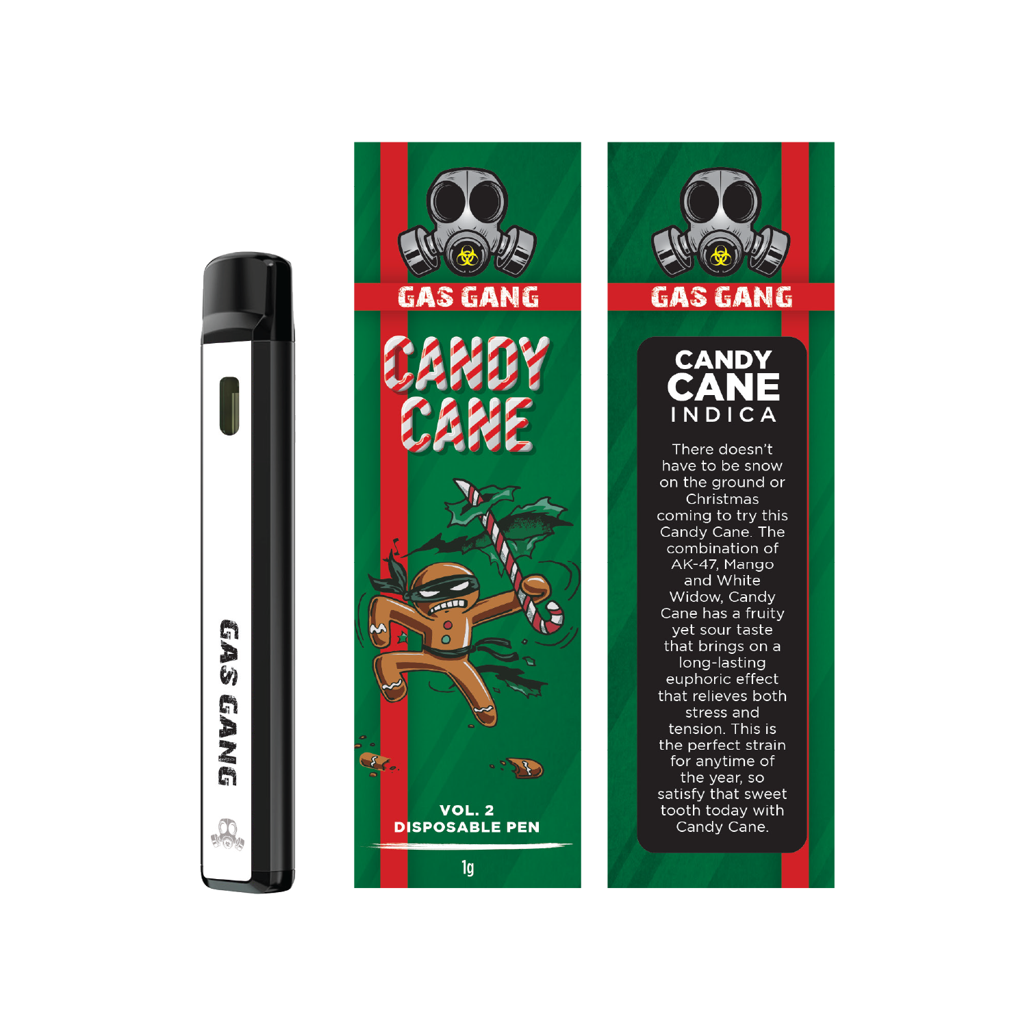 Gas Gang Candy Cane 1G Disposable Weed Pen