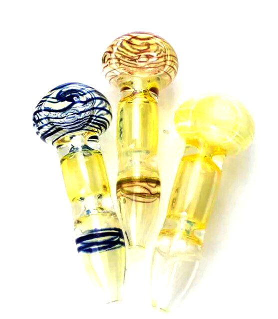 4.5" Changing Colors Spiral Glass Hand Pipe