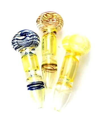 4.5" Changing Colors Spiral Glass Hand Pipe