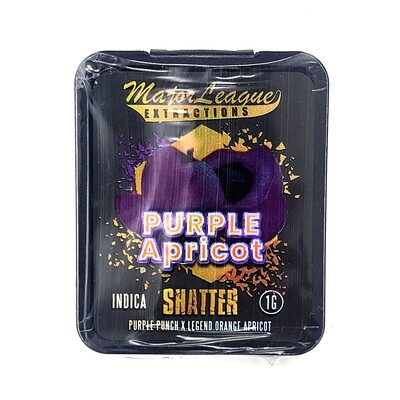 Major League Extractions Purple Apricot Indica Shatter