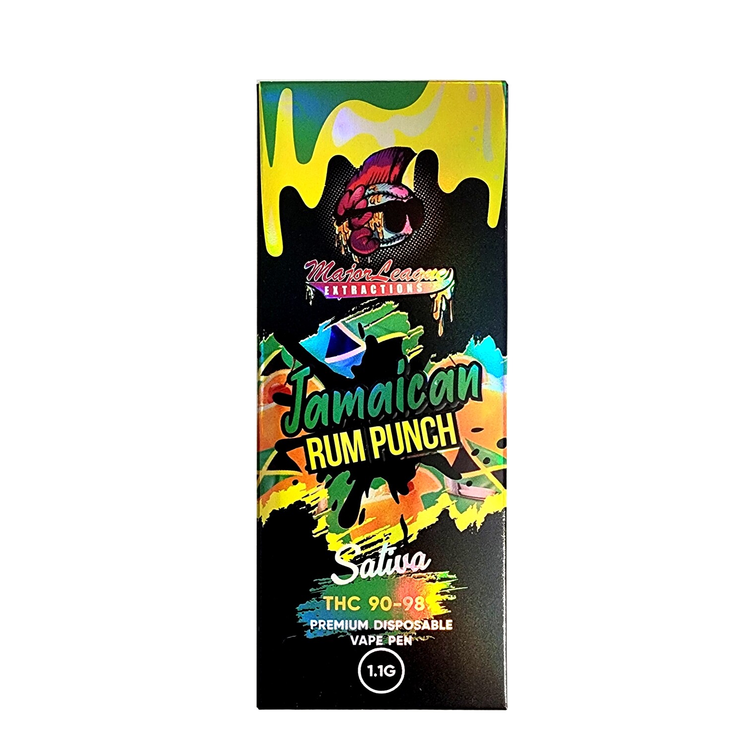 Major League Extractions THC Vape Jamaican Rum Punch Vaping
