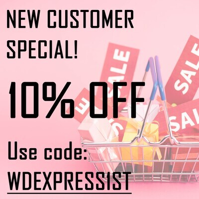 New Customer Special! 10% Off Your First Order!