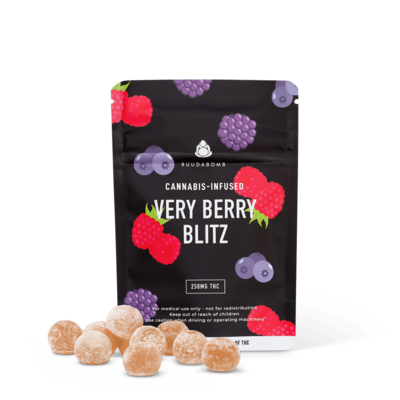 Buudabomb Gummies - Very Berry Blitz - 250mg THC
