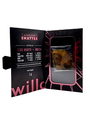 Willo Pink Wagyu Indica Shatter