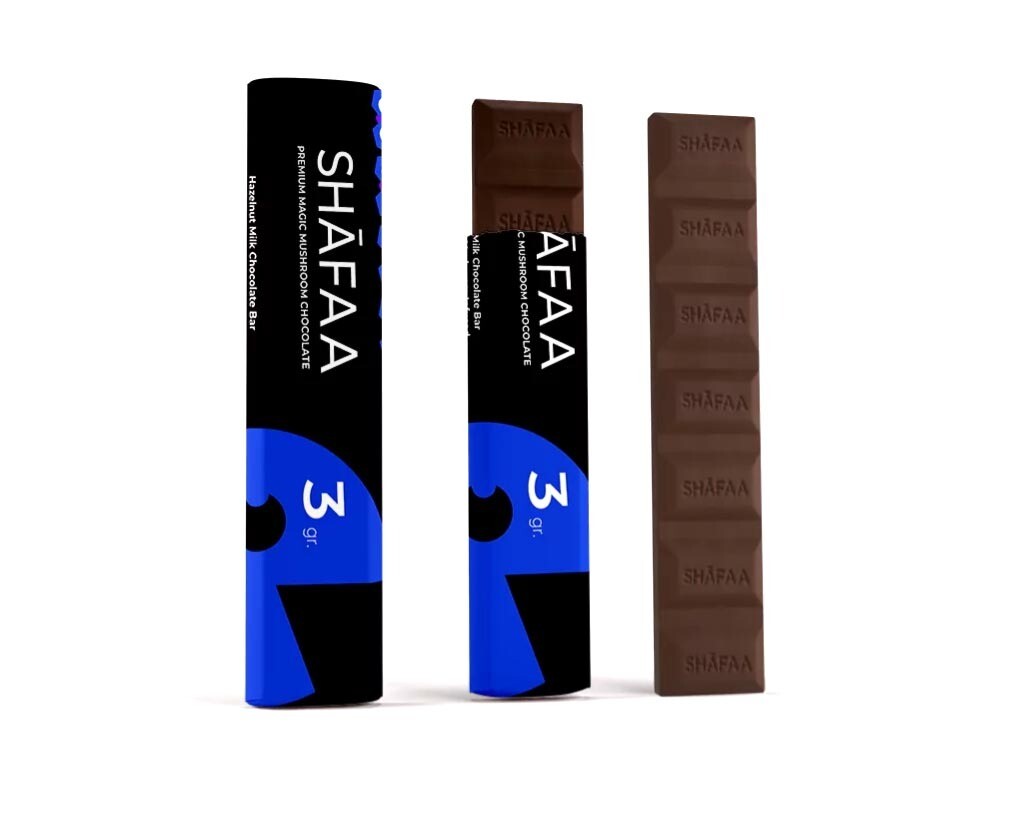 Shafaa Penis Envy Magic Mushroom Hazelnut Milk Chocolate Bar