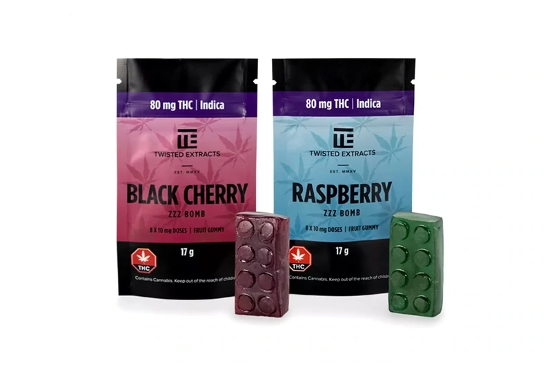 Twisted Extracts ZZZ Indica Jelly Bombs - 80 MG THC