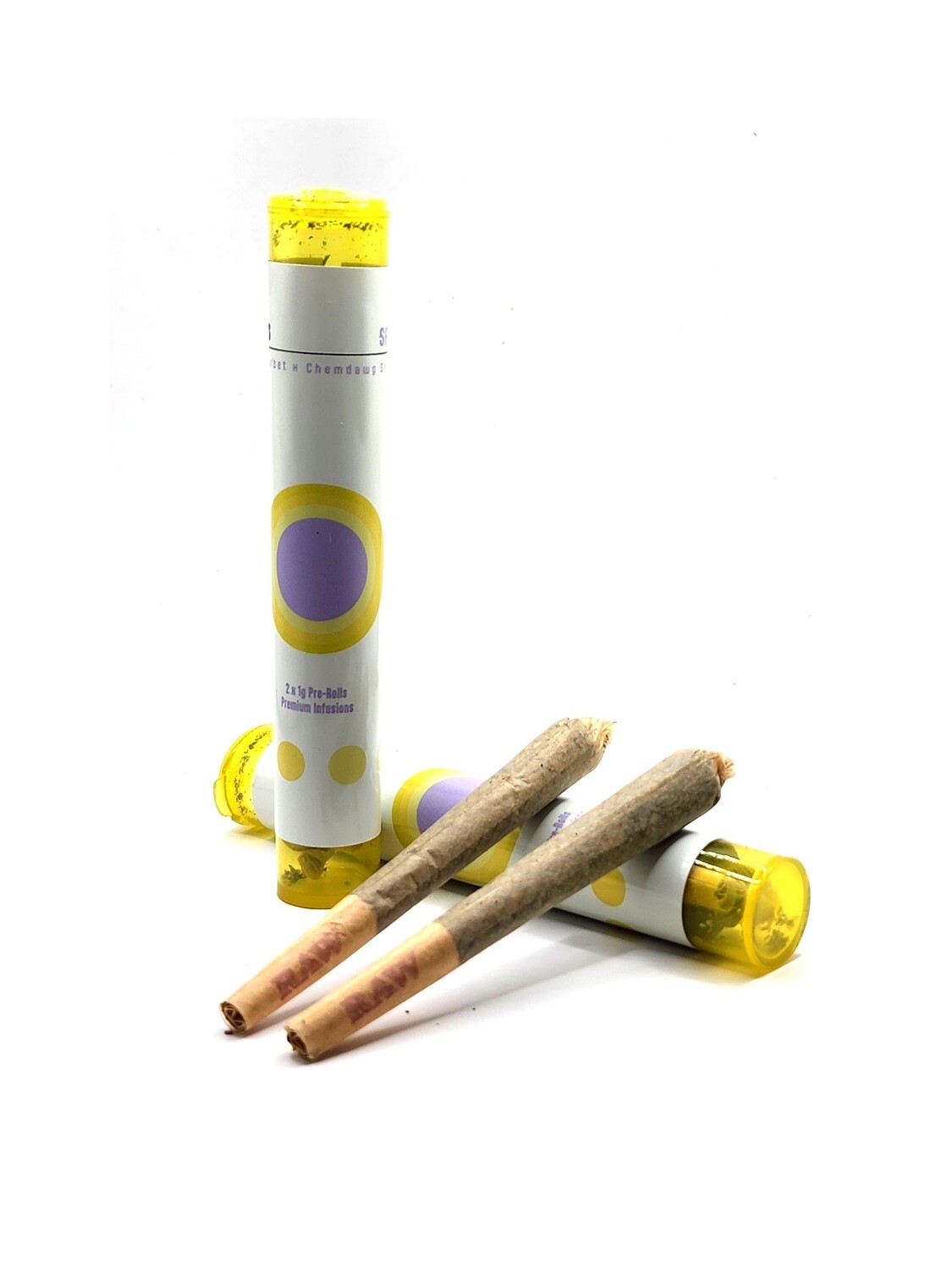 Cannons Shatter Pre-Rolls - White Rhino x Pineapple OG - 2 x 1G - Sativa