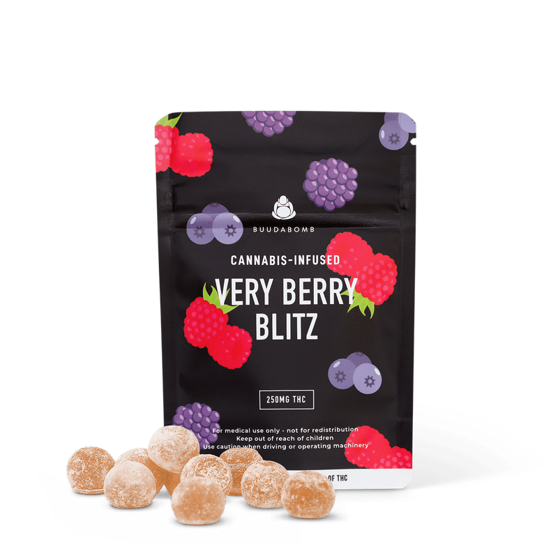 Buudabomb Gummies - Very Berry Blitz - 250mg THC