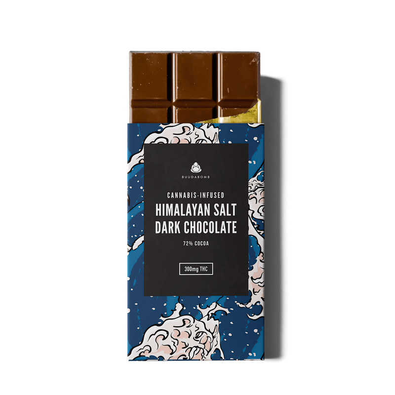 Buudabomb Himalayan Salt Dark Chocolate 300mg Chocolate Bar