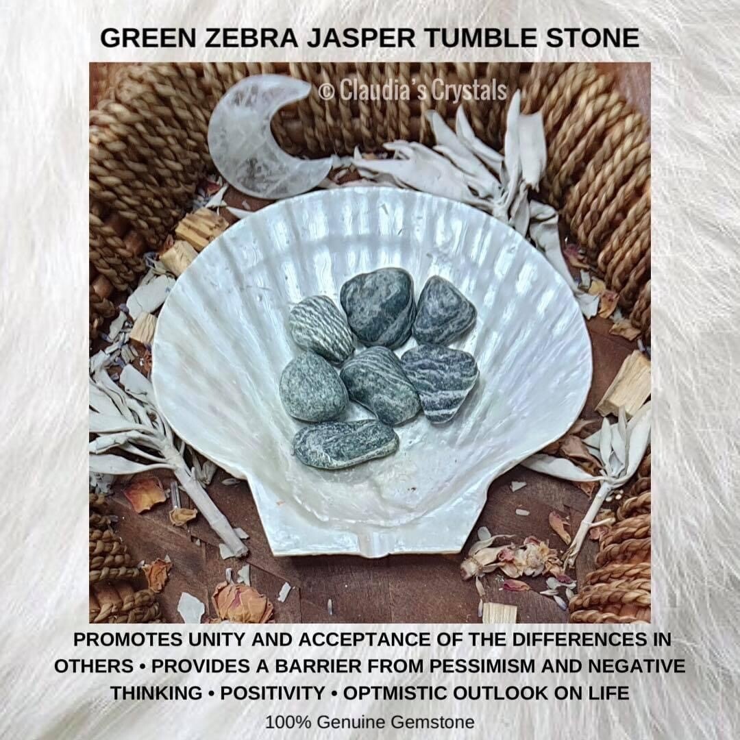 GREEN ZEBRA JASPER - (Lg)