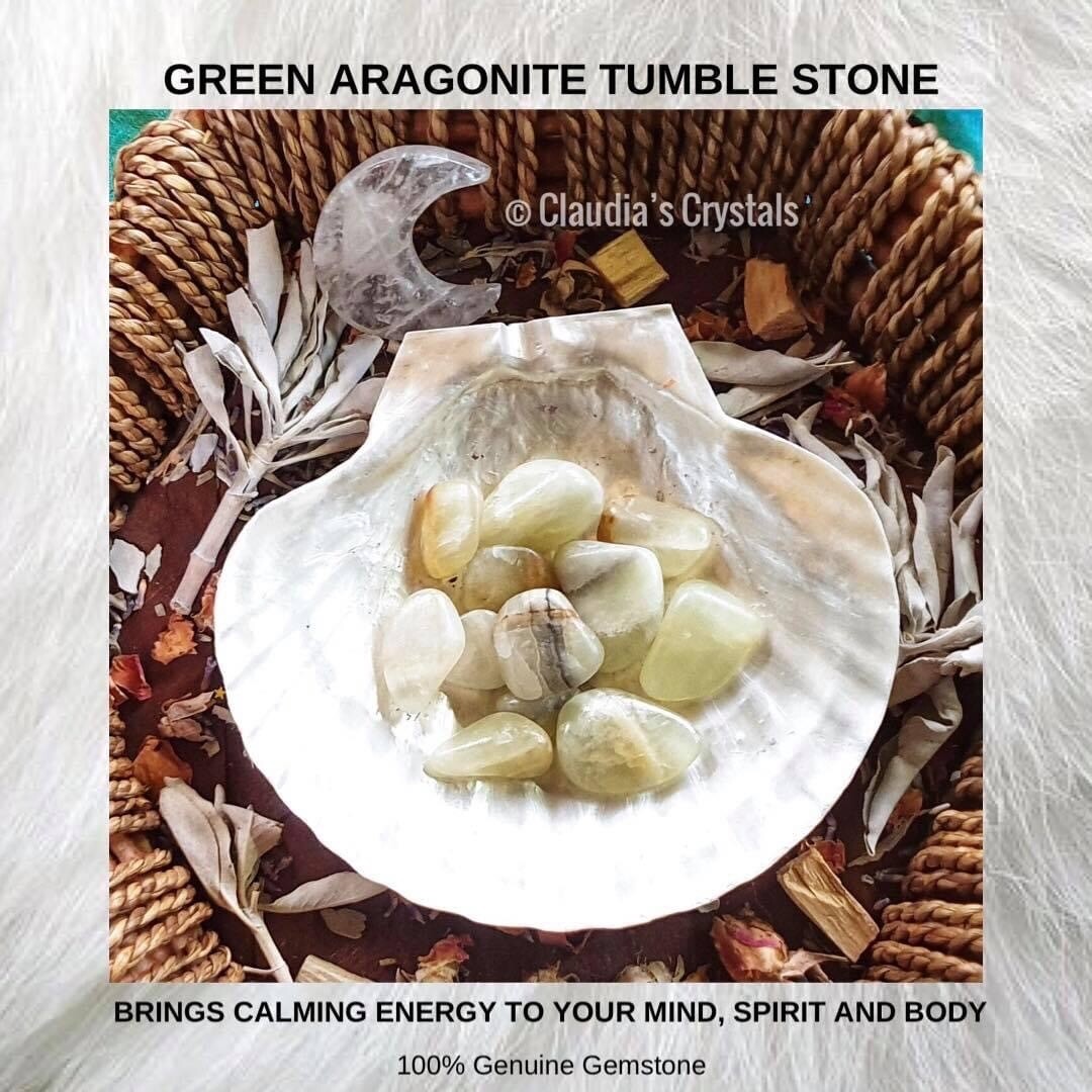 GREEN ARAGONITE - (Med)