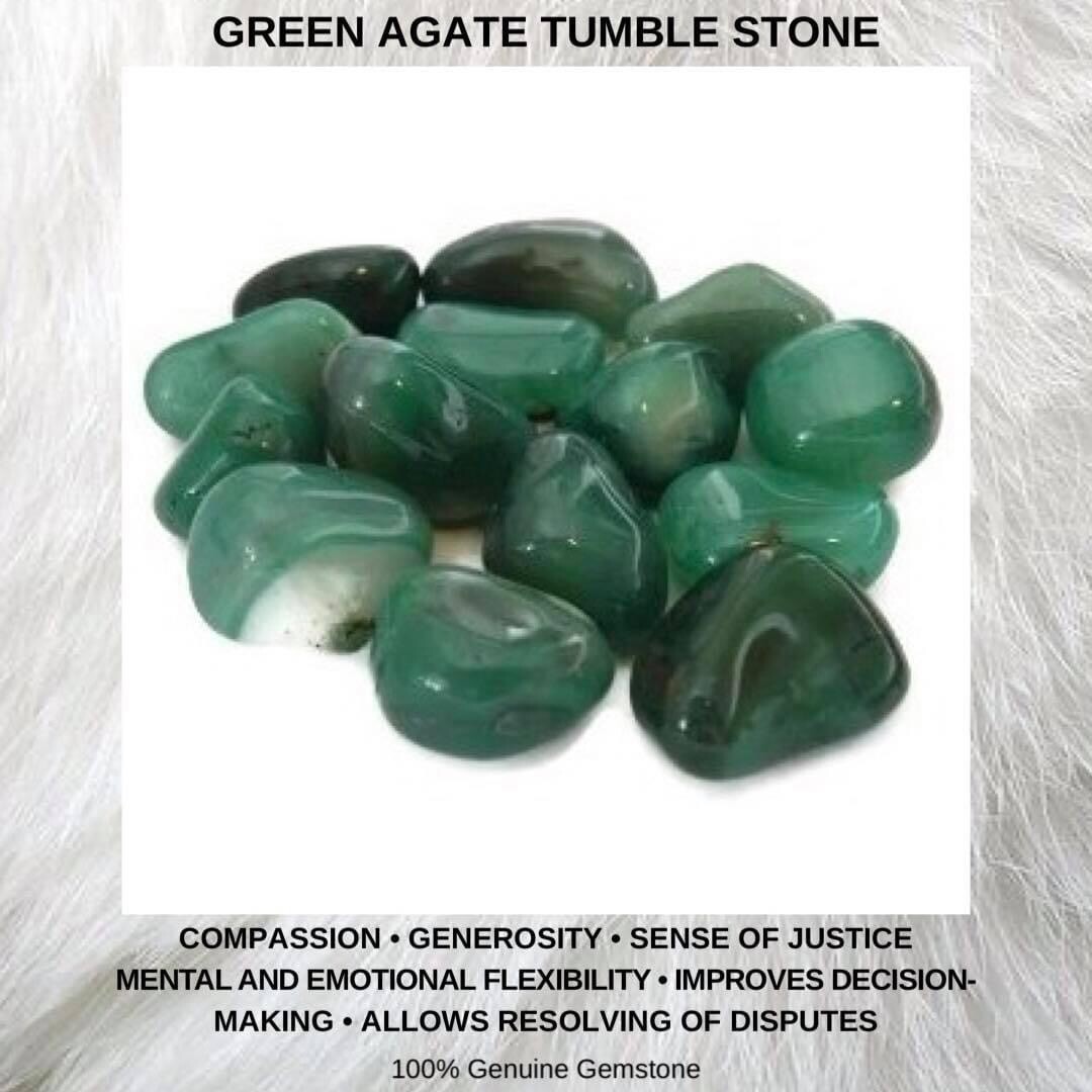 GREEN AGATE - (Med)