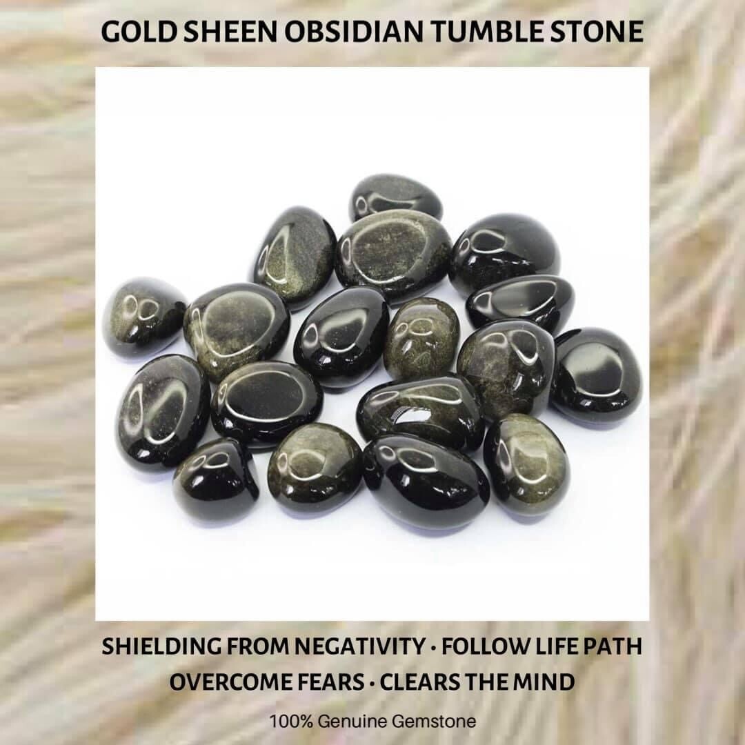 GOLD SHEEN OBSIDIAN - (Med)