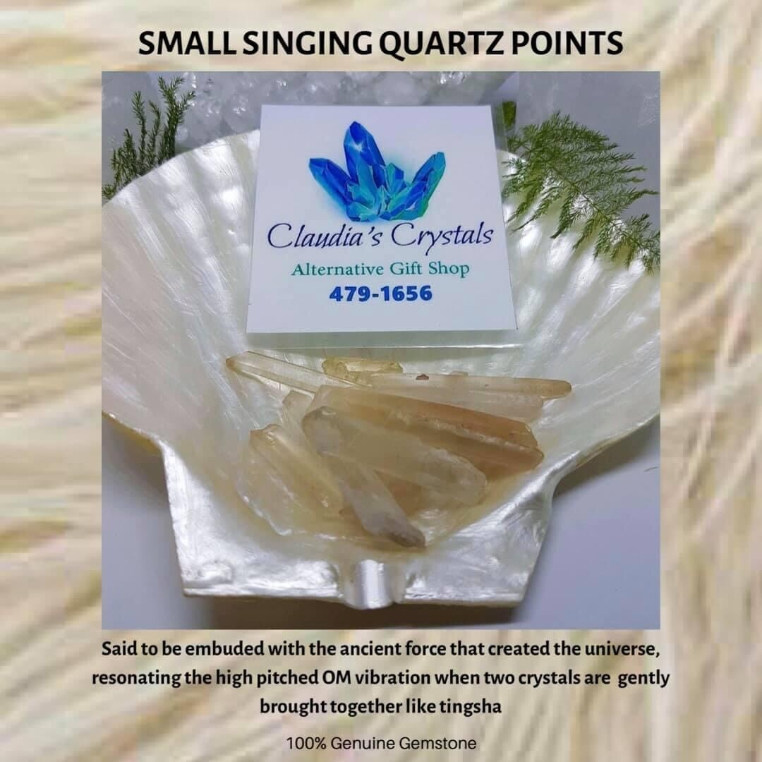 SINGING QUARTZ POINTS - (Sm)