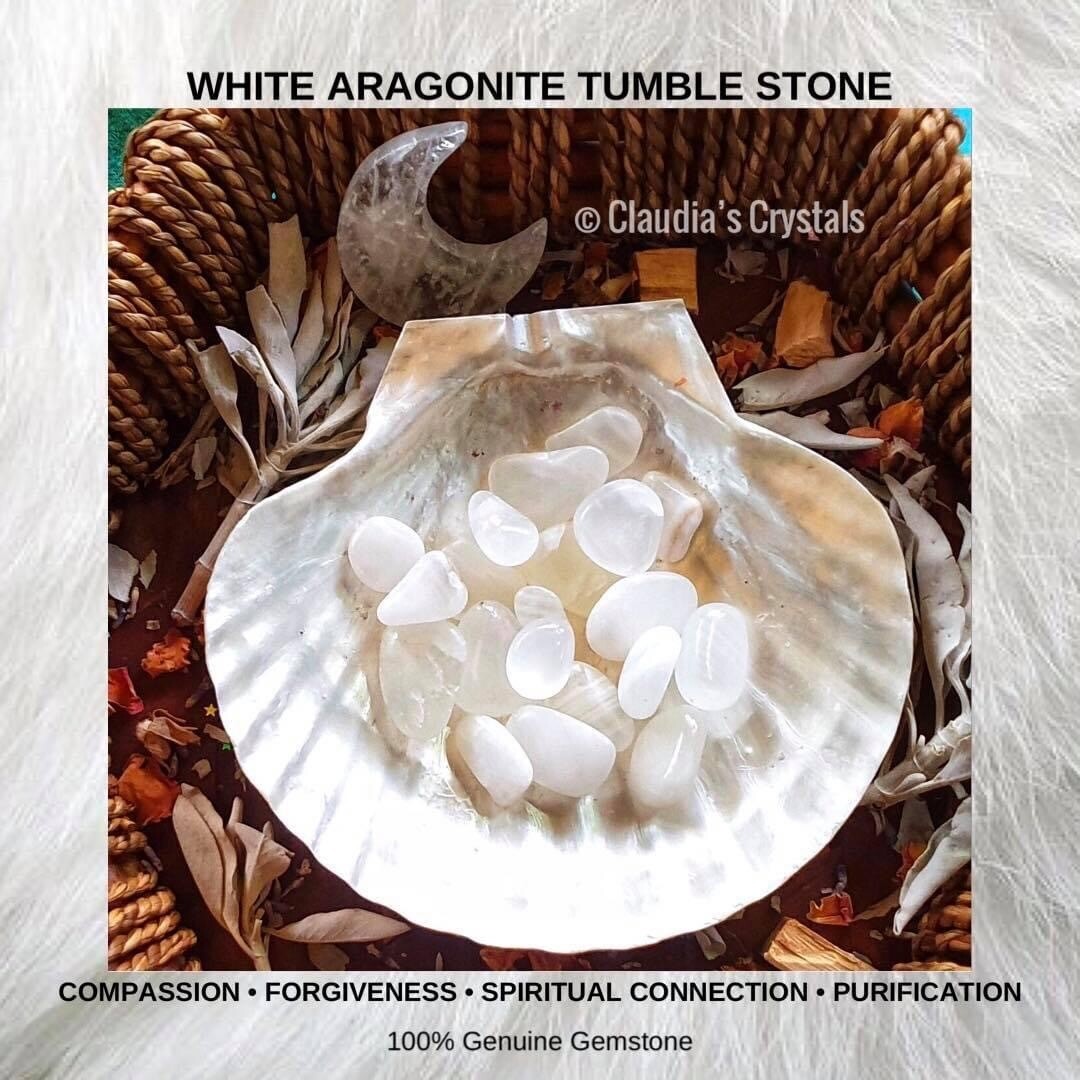 WHITE ARAGONITE - (Lg)