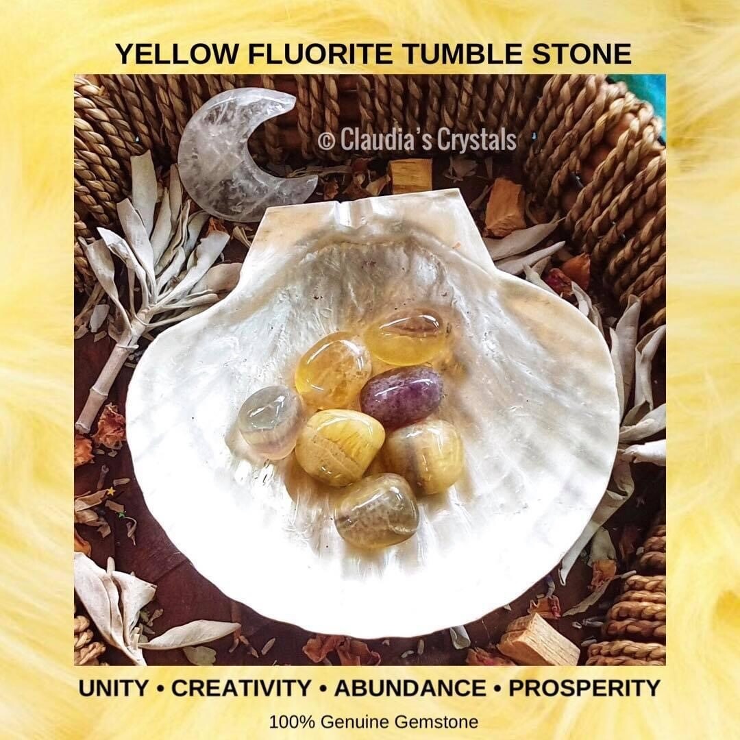 YELLOW FLUORITE - (Med)