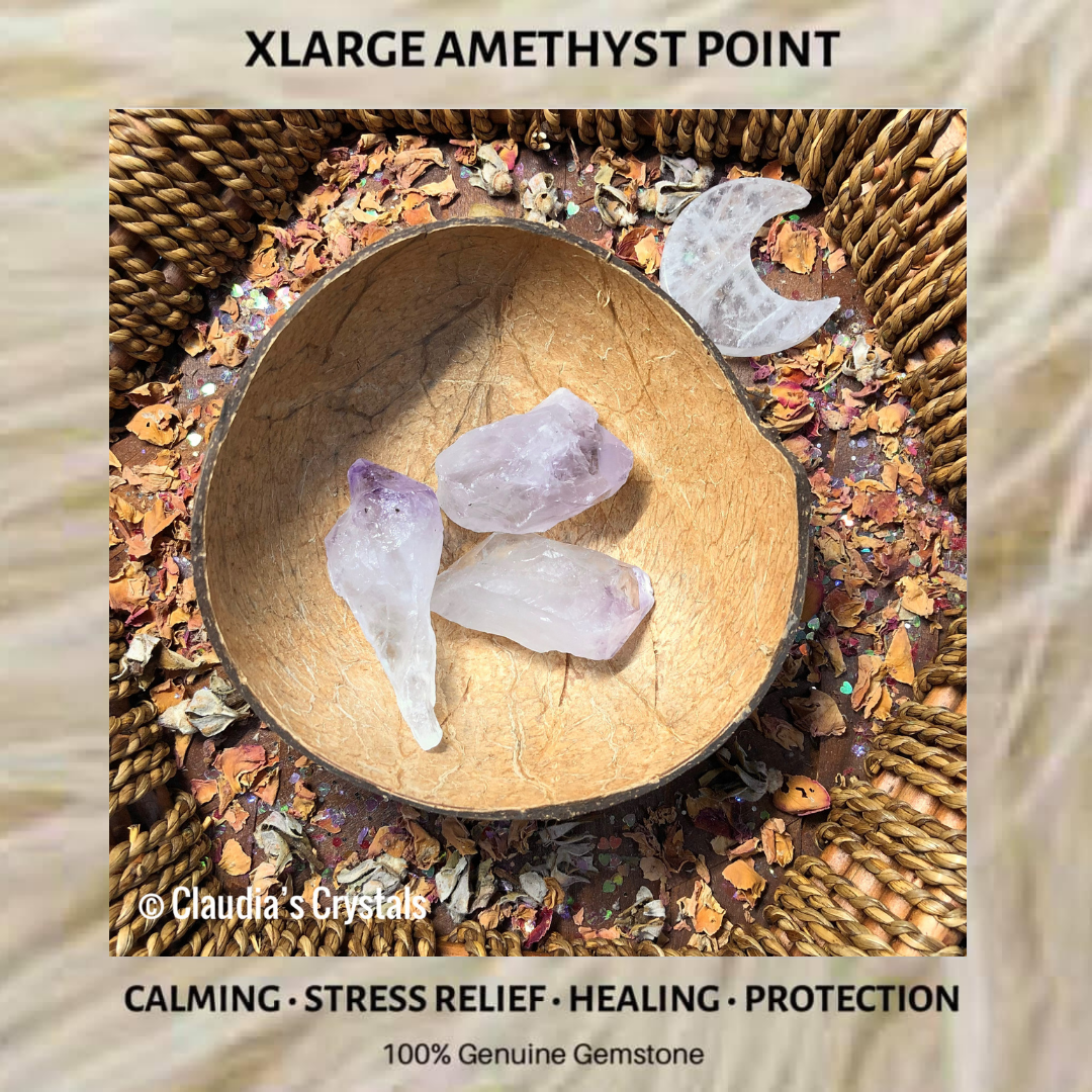 AMETHYST POINTS - (XLg) - (Great for Kids)