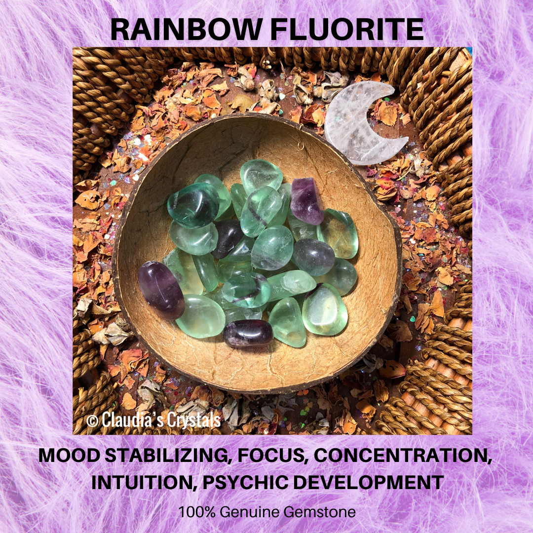 RAINBOW FLUORITE - (Med)