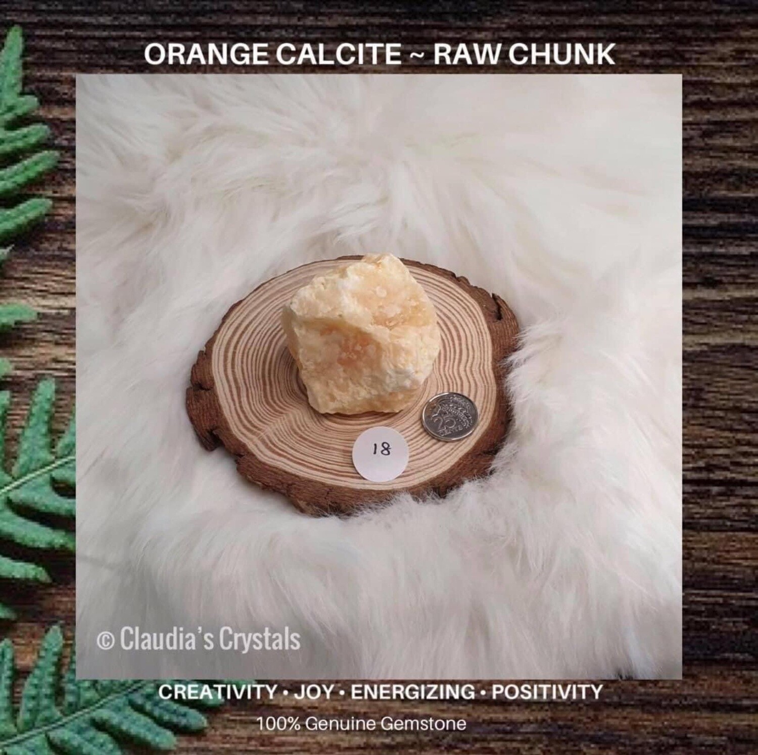 ORANGE CALCITE - PALM SIZED CHUNK
