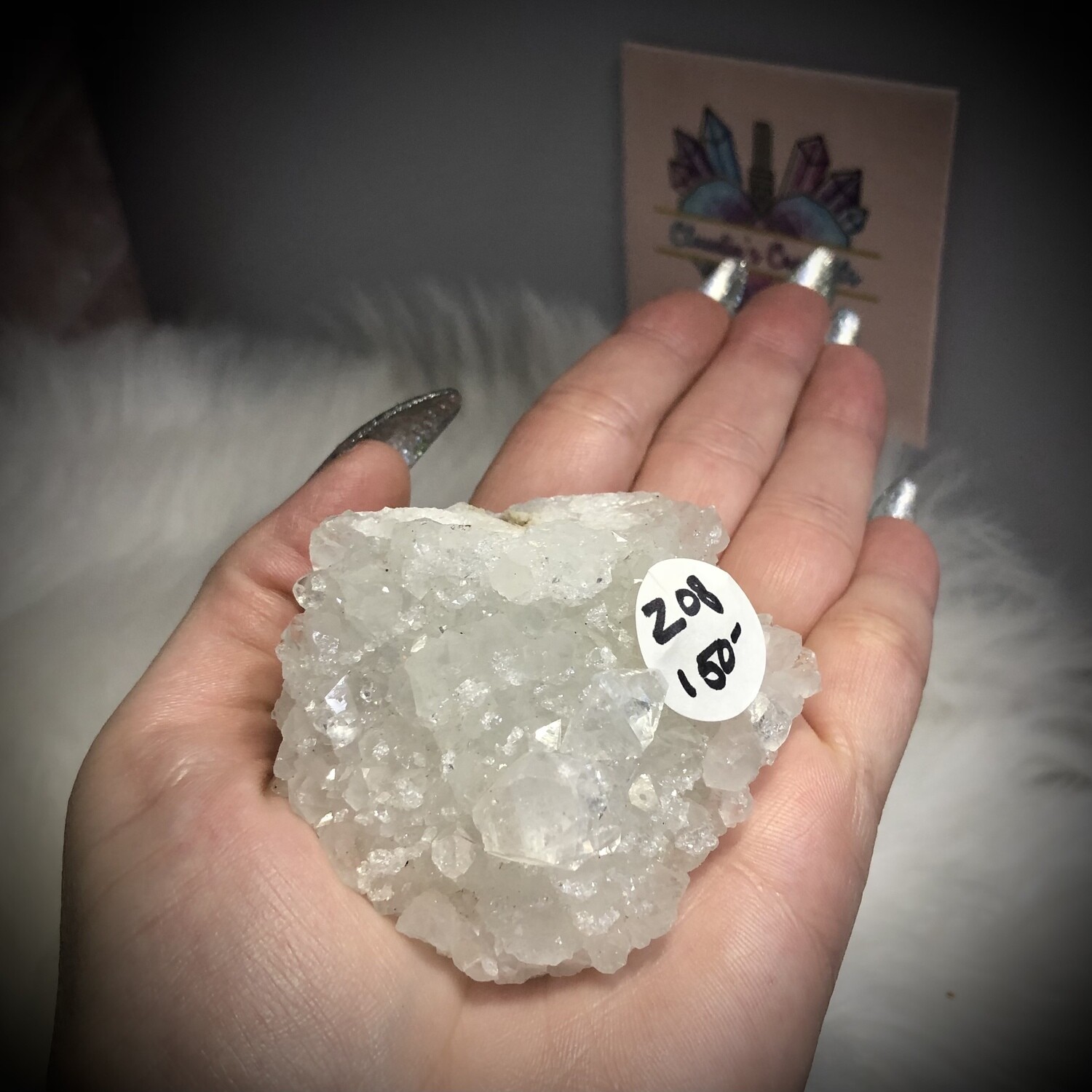 ZEOLITE SPECIMEN - APOPHYLLITE CLUSTER - 2.5&quot; - India