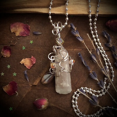 WATERMELON TOURMALINE (Raw) - Sterling Silver - Gemstone Crystal Therapy Pendant