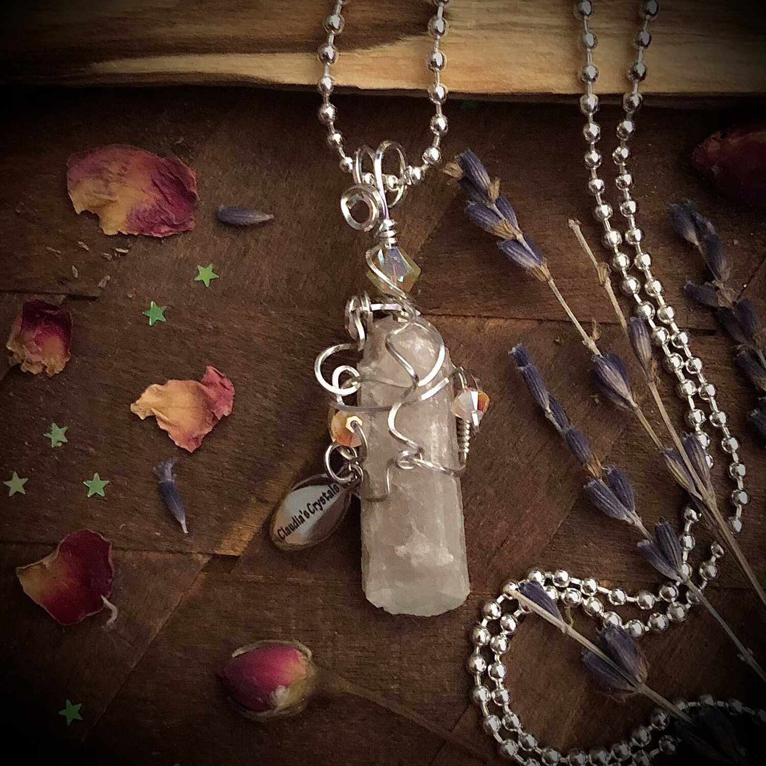 WATERMELON TOURMALINE (Raw) - Sterling Silver - Gemstone Crystal Therapy Pendant